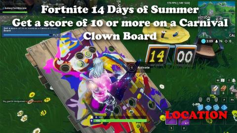 Fortnite - 14 Days of Summer - Get a score of 10 or more on a Carnival Clown Board