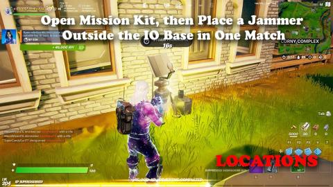 Open Mission Kit, then Place a Jammer Outside the IO Base in One Match Location - Fortnite