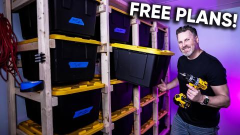 Viral DIY Hanging Tote Bin Storage Racks + 3D Printed Tools!