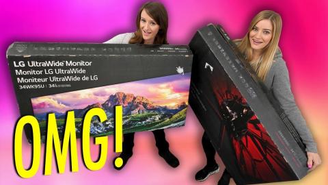 MASSIVE Monitor Unboxing! LG Curved Gaming and LG UltraWide!