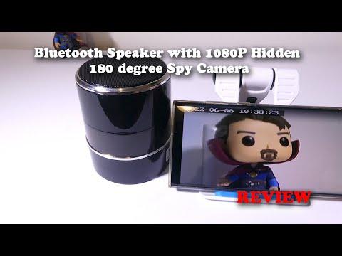 Bluetooth Speaker with 1080P 180 degree Hidden Spy Camera REVIEW