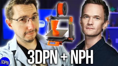 3D Printing with Neil Patrick Harris! Prusa Unbox & First Print!