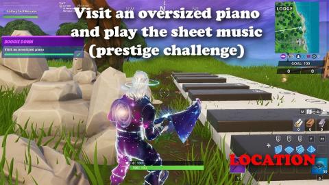 Fortnite - Visit an oversized piano and play the sheet music (prestige challenge) Location