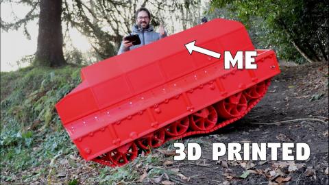 FIELD TESTING THE BIG 3D PRINTED TANK (and ride in)