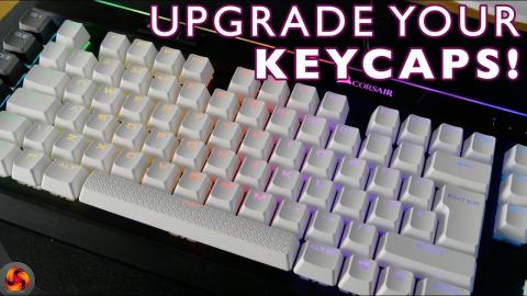 Corsair PBT Double-Shot Keycaps WHITE - upgrade your board!
