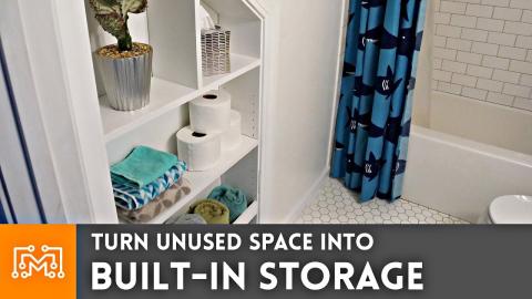 Turn Unused Space into Built In Storage // Woodworking