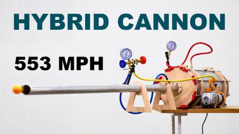 553 MPH PING PONG BALL (hybrid vacuum high pressure cannon)