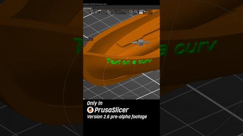 Preview of the new Text tool in PrusaSlicer 2.6 #shorts #3dprinting
