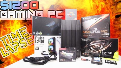$1200 Gaming PC Timelapse [GTX 1660 & AMD 2600]