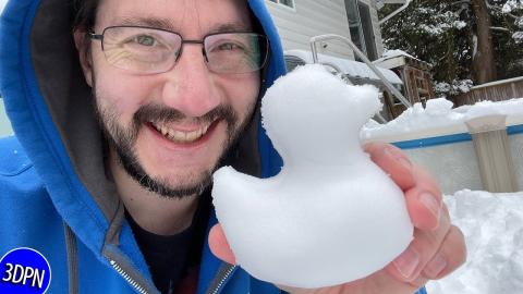 3D Printing Makes a Snow Ducky? #shorts