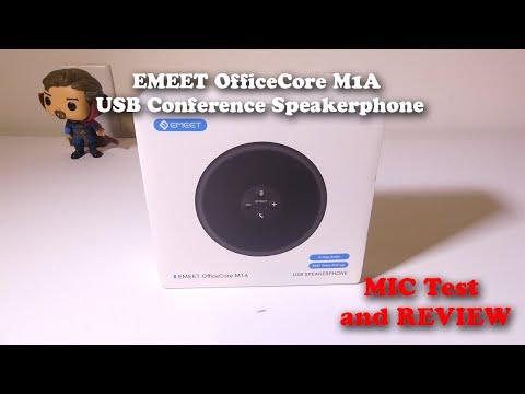 EMEET OfficeCore M1A USB Conference Speakerphone MIC Test and REVIEW