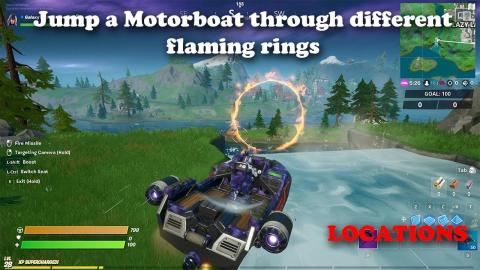 Jump a Motorboat through different flaming hoops LOCATIONS