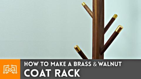 How to Make a Brass and Walnut Coat Rack // Woodworking & Metalworking