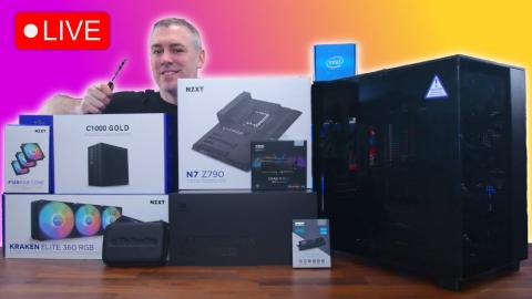 LIVE: The NZXT H9 Flow Gaming PC Build (14900K + RTX 4080 SUPER) & Giveaway!!!