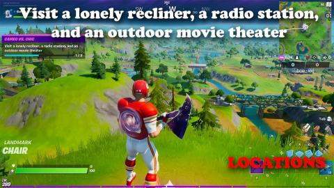 Visit a lonely recliner, a radio station, and an outdoor movie theater -LOCATIONS