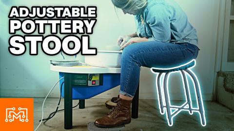 Making An Adjustable Pottery Stool | I Like To Make Stuff