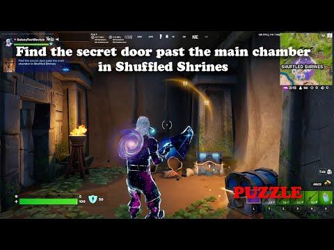 Find the secret door past the main chamber in Shuffled Shrines