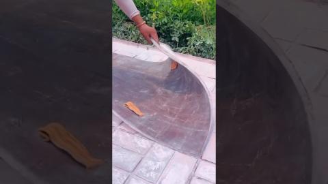 Satisfying Brick-Patterned Concrete Stamping????????????????#satisfying #tools #shorts