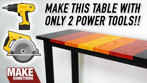 How to make a table with only two power tools. EASY WOODWORKING PROJECT.