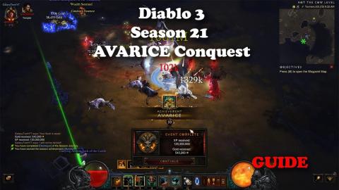 Diablo 3 - Season 21 AVARICE Conquest GUIDE