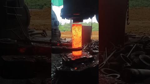 Forging With Power Hammer is Amazing????????#satisfying #diy #shorts