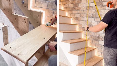 Building a 3000$ LED Staircase from Start to Finish by @WINNI.Designs
