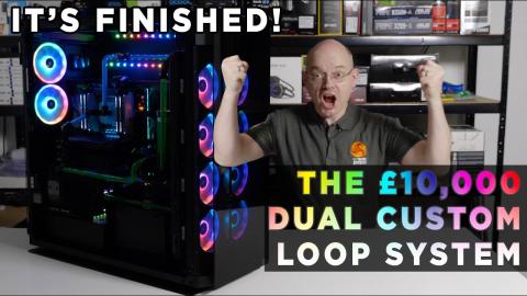 Leo builds a £10,000 WATERCOOLED DUAL system GAMING PC real time MOVIE - PART 2 with BLOOPERS!