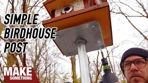 How to Make a Real simple birdhouse post. Beginner Welding Project.