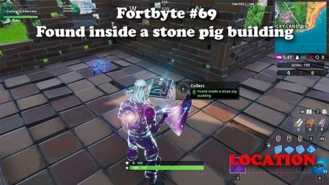 Fortbyte #69 location - Found inside a stone pig building