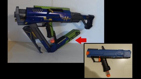 NERF Rival Apollo Transformation: Borderlands 3 Hyperion SMG firing demo