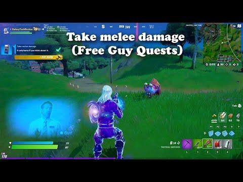 Take melee damage - Fortnite (Free Guy Quests)