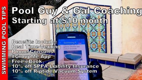 Pool Guy & Gal Coaching: Starting at $10 a Month - Texting, Phone Consults, Discounts & More!