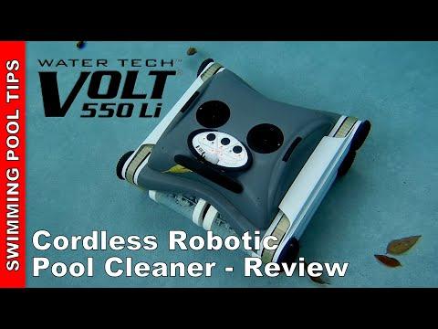Water Tech Volt 550Li Cordless Robotic Pool Cleaner - Up to 4 Hours per Charge or a Weekly Cycle!