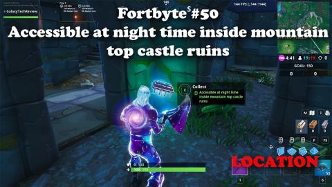 Fortbyte #50 - Accessible at night time inside mountain top castle ruins LOCATION