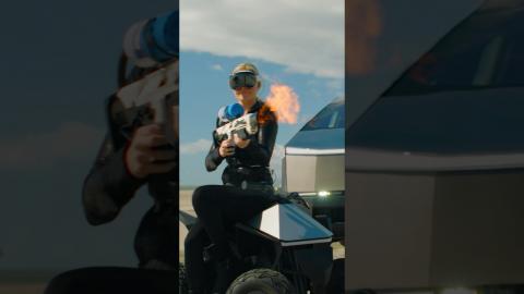Cybertruck, Cyberquad and flamethrower!!!