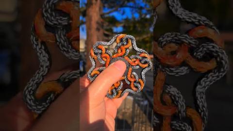 Experience the Heat and Power of My Latest 3D Animated Fire and Chain Spinner!