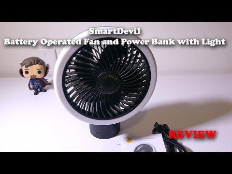 SmartDevil Battery Operated Fan and Power Bank with Light REVIEW