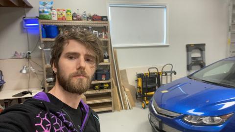 here in my garage