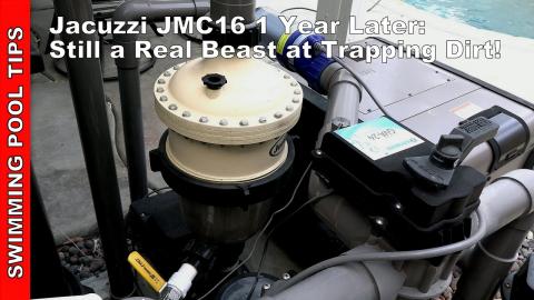 Jacuzzi JMC16 Multicyclone One Year Later - Really Traps 80% of the Dirt in a Pool!