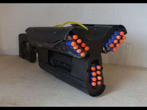 DIY NERF Doom BFG, firing 6 darts at once!