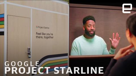 Google’s Project Starline booth at Google I/O 2023