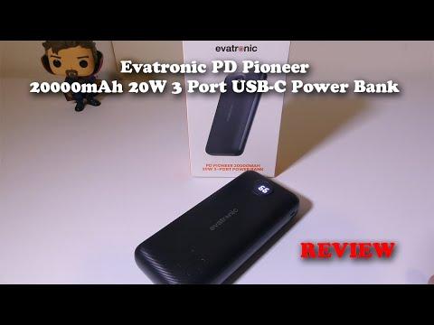 Evatronic PD Pioneer 20000mAh 20W 3 Port USB-C Power Bank REVIEW and GIVEAWAY!