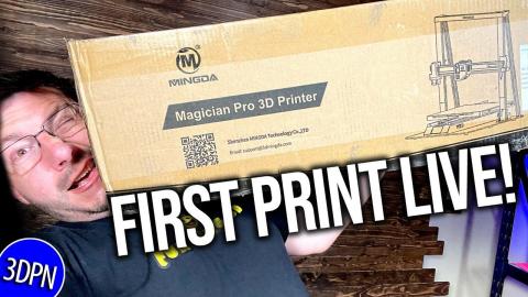 Mingda Magician Pro FIRST PRINT LIVE!