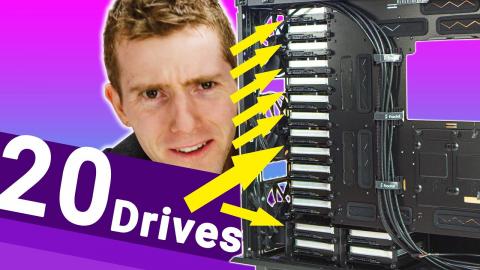 320 terabytes in a normal PC case!! The DIY 4k editing NAS