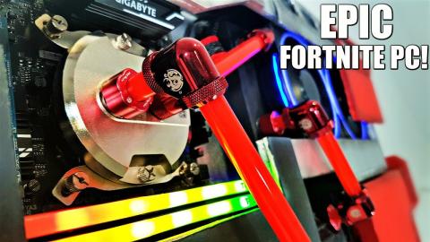 Fortnite PC - THE ULTIMATE Custom Water Cooled Gaming PC Build Time Lapse  - DIY Tactical Shotgun