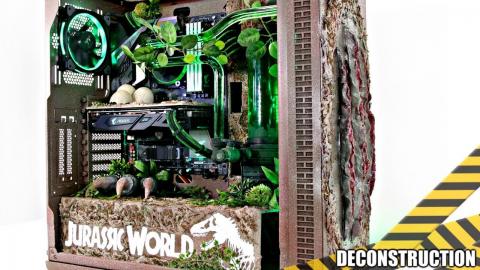 EPIC Deconstruction of the JURASSIC WORLD GAMING PC - Water Cooled Time Lapse Build