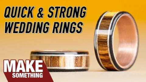 How to Make Wood and Copper Wedding Rings | Easy Woodworking Project