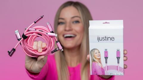 NEW iJustine Pink Cables for iPhone and more!
