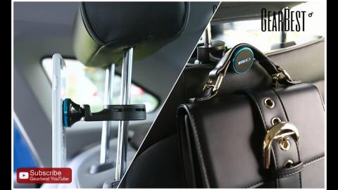 Car Backseat Headrest Magnet Holder & Hook - GearBest