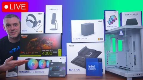 LIVE: The ULTIMATE NZXT H6 Gaming & Streaming PC Build! + Giveaway!